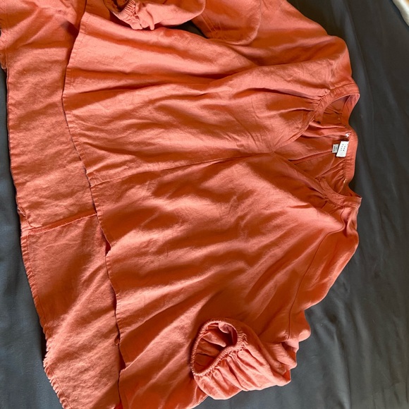 Peach peasant top - Picture 2 of 3